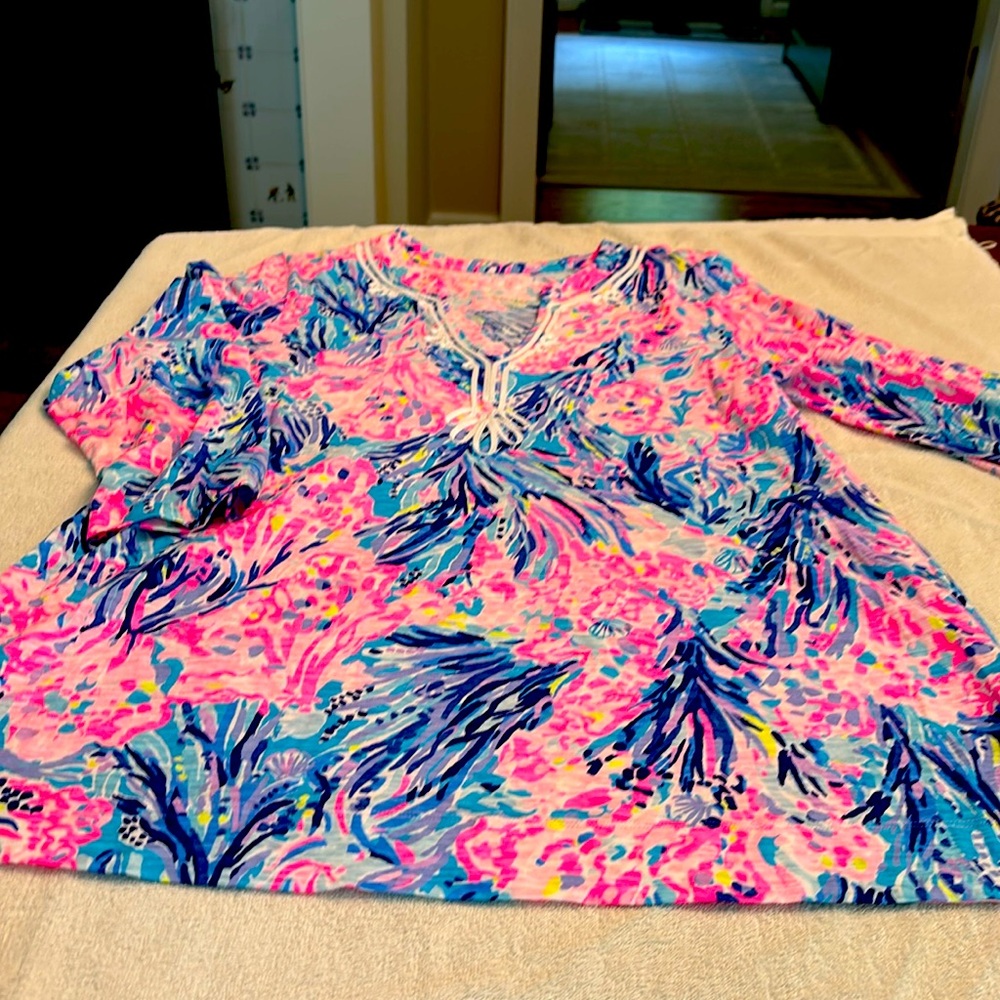 Lilly Pulitzer 100% cotton slub tunic XL